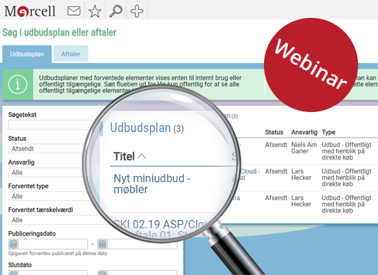 Webinar: Udbudsplaner