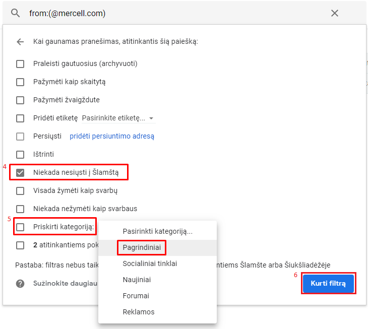Mercell laiškų įtraukimas į patikimų gavėjų sąrašą (2)