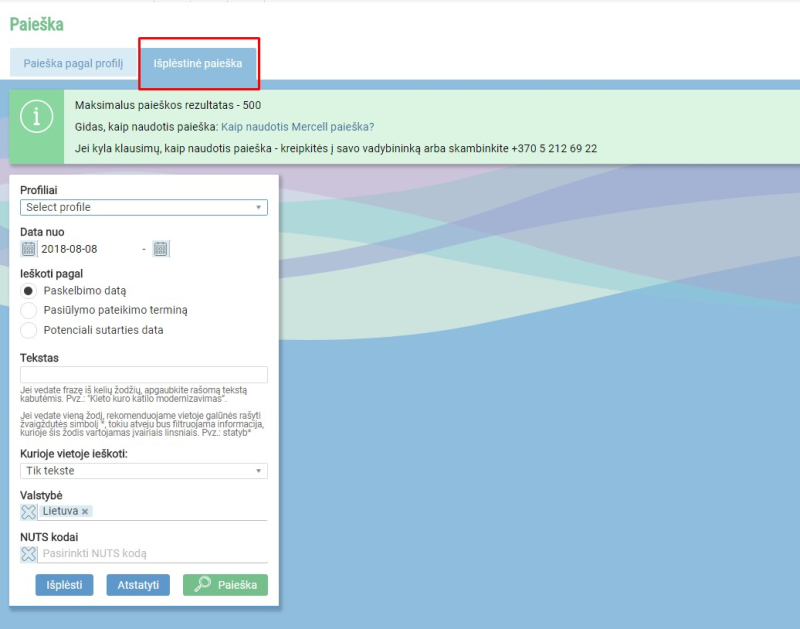 <BR>IŠPLĖSTINĖ PAIEŠKA